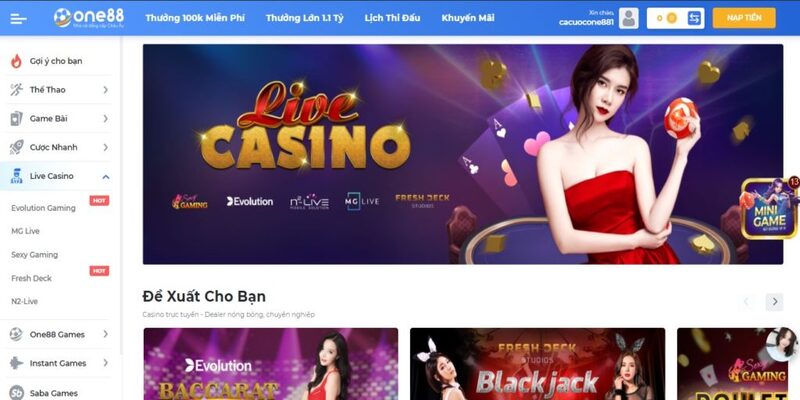 Sảnh casino trực tuyến